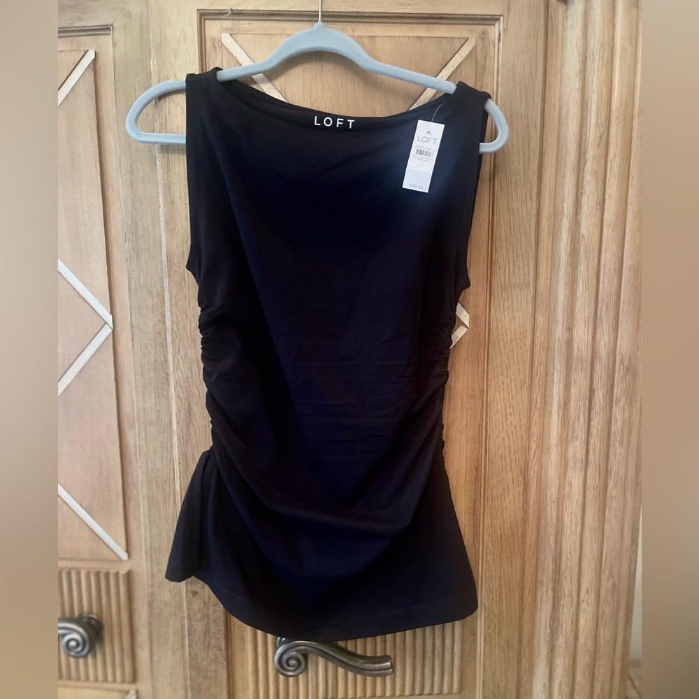 LOFT Black Sleeveless Blouse